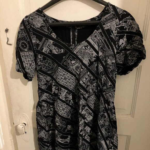 Disturbia Dresses & Skirts - Disturbia Cartomancy Scoop Neck Mini Smock Dress